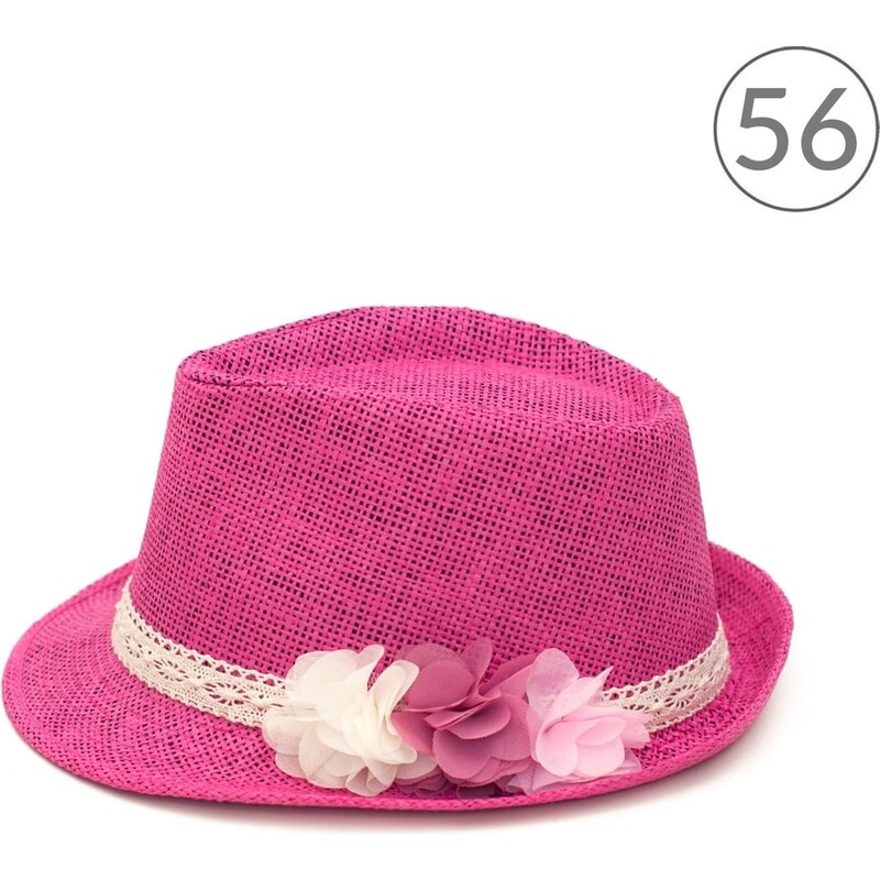 Art of Polo Trilby klobouk holčičí s květinami růžový