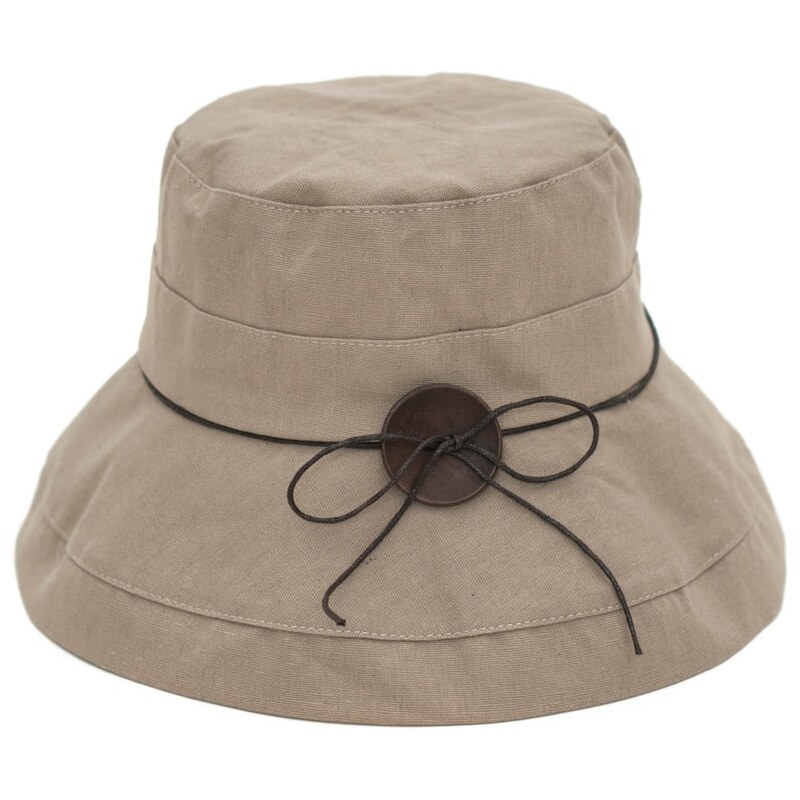 Art of Polo Lněný klobouk s knoflíčkem šedý