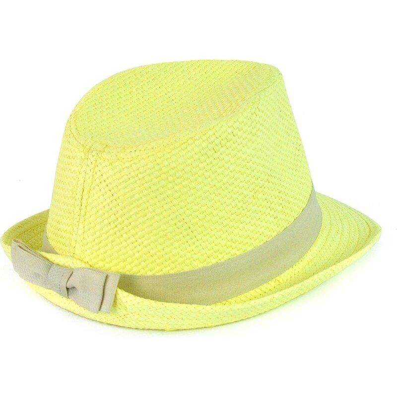 Art of Polo Trilby klobouk s mašlí žlutý