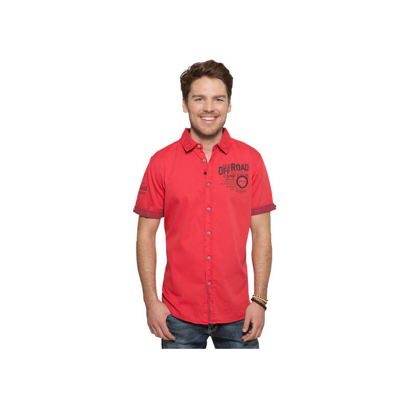 Červená košile s krátkým rukávem|L Camp David 406277