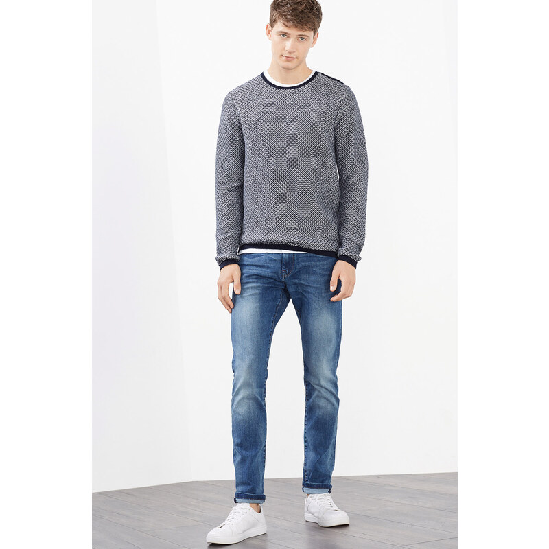 Esprit 2barevný pulovr se vzorem, 100% bavlna