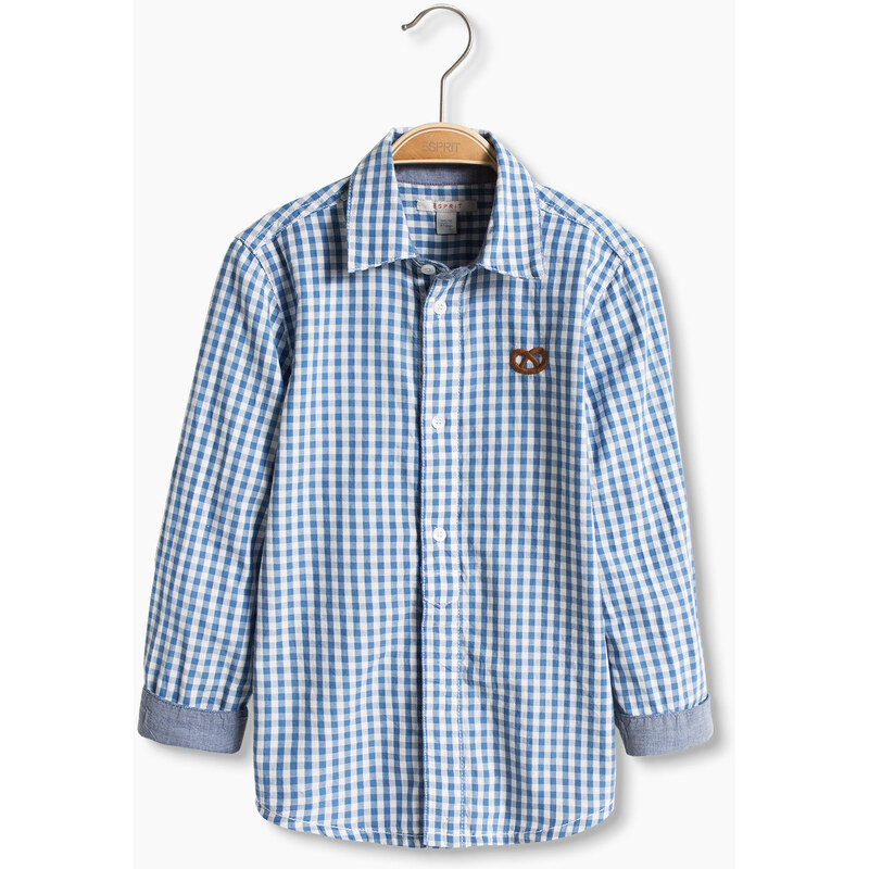 Esprit Károvaná košile s preclíkem, 100% bavlna