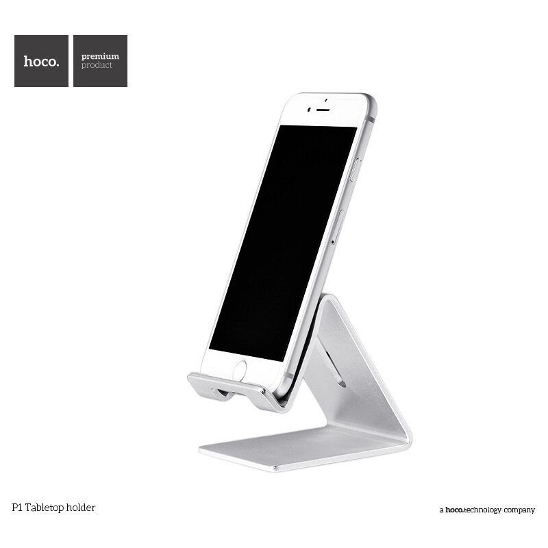 Hliníkový stojánek pro iPhone - Hoco, P1 Desktop Silver