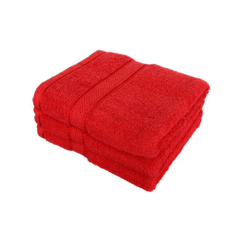TopMode Froté ručník se vzorem Menheten červená