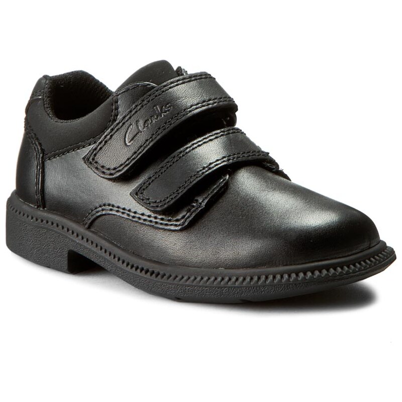 Polobotky CLARKS - Deaton Inf 203406256 Black Leather