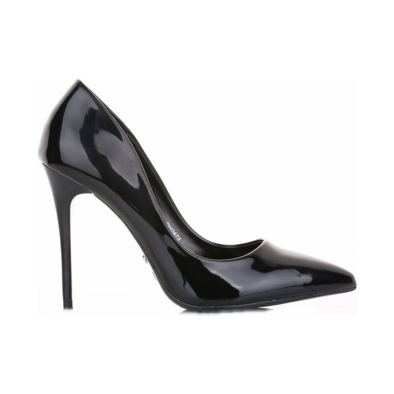 Ideal Shoes Elegantní dámské lodičky Metalic černý