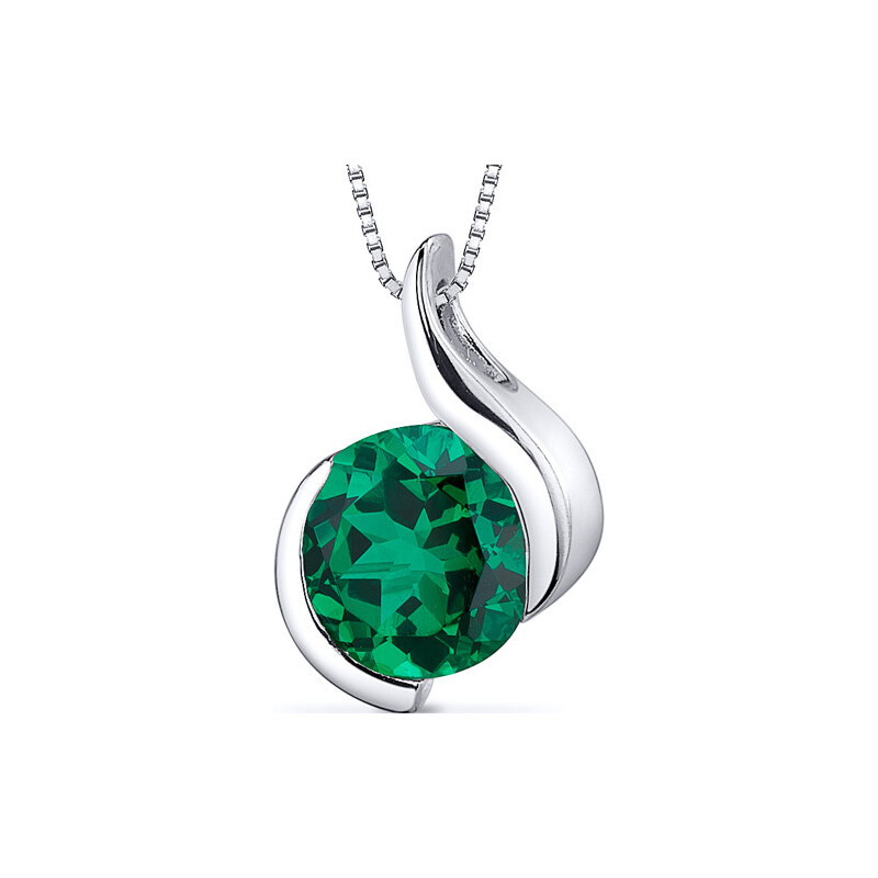 Eppi Smaragd ve stříbrném náhrdelníku Tejomay