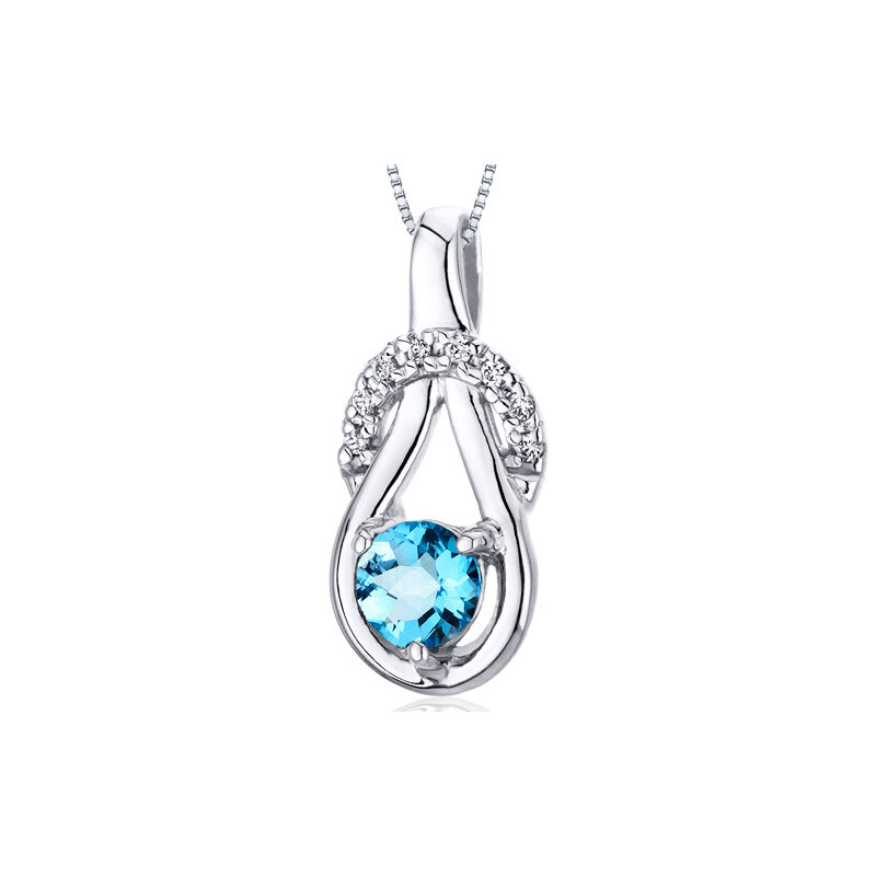 Eppi Stylový náhrdelník s topazem a zirkony Kalidas