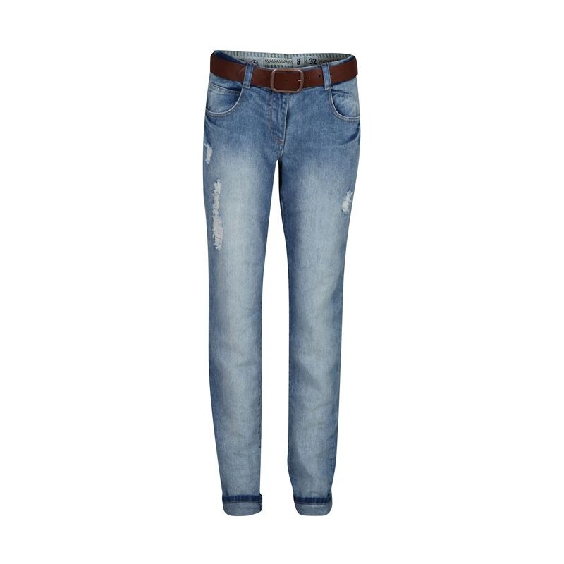 SoulCal Belted Boyfriend Jeans Mid Wash 34 L32