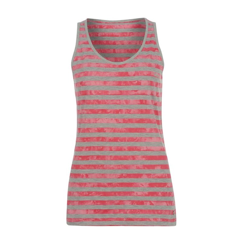 Lee Cooper YD Tye Dye Vest Ladies Grey M/Hot Pink 8 (XS)