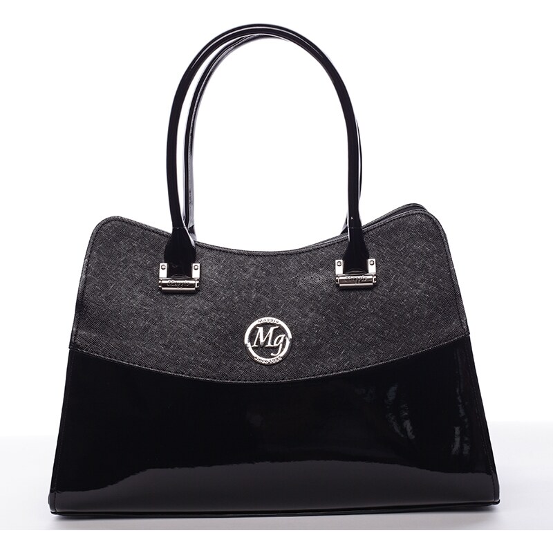 Maggio Luxusní dámská kabelka přes rameno Nataly, černá lákovaná