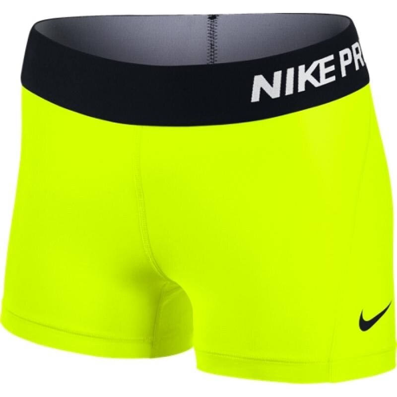 NIKE2 Dámské šortky Nike Pro Cool XS ŽLUTÁ - ČERNÁ