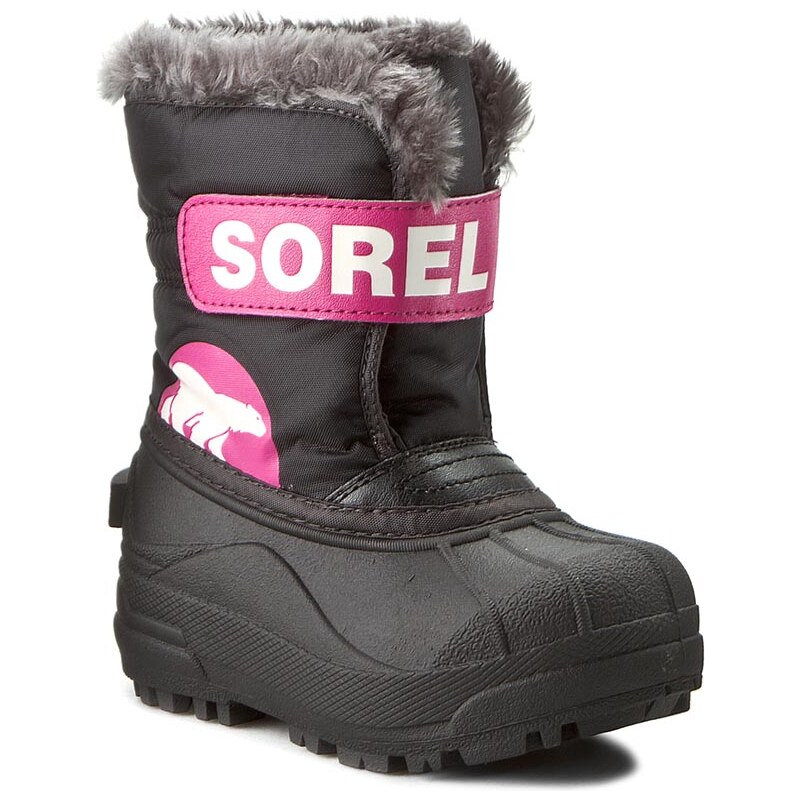 Sněhule SOREL - Childrens Snow Commander NC 1877-012 Black/Haute Pink