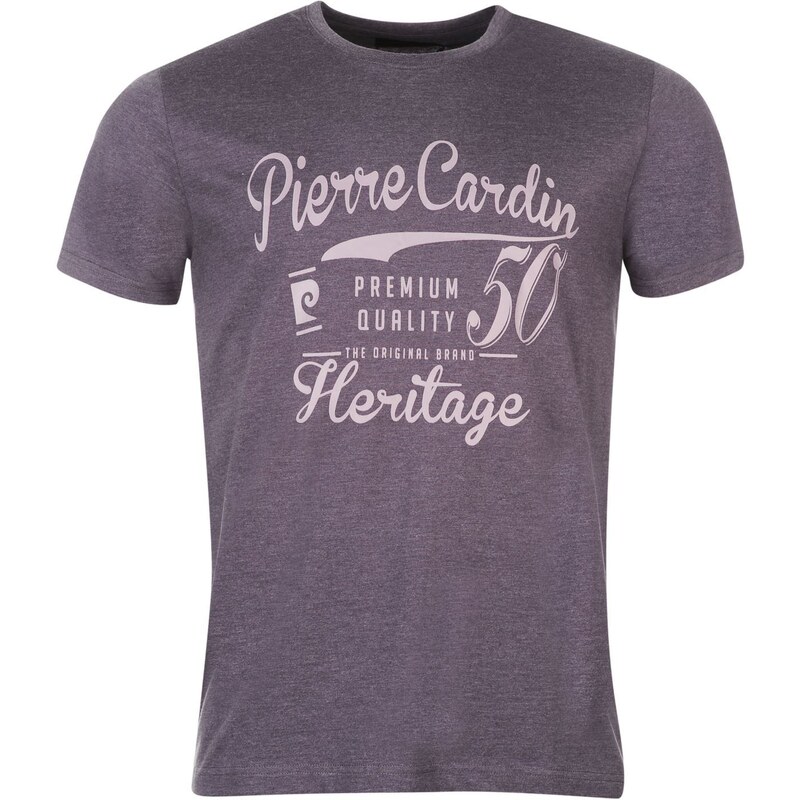 Pierre Cardin Tričko Marl Print - fialová