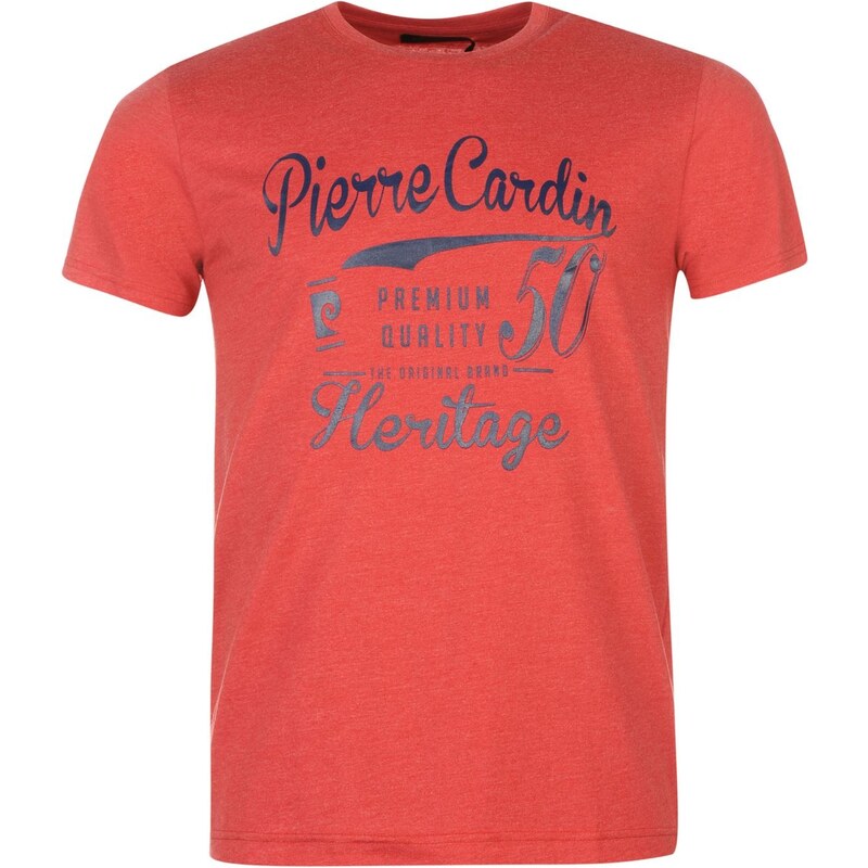 Pierre Cardin Tričko Marl Print - červená