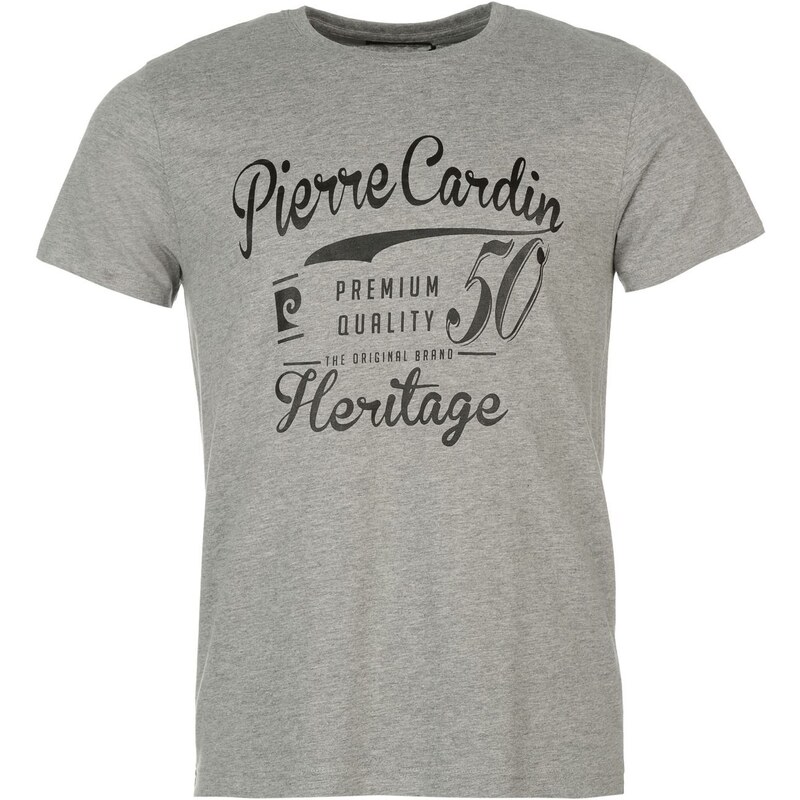 Pierre Cardin Tričko Marl Print - šedá
