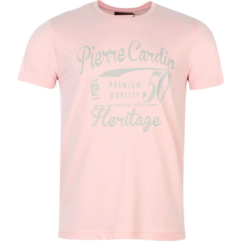 Pierre Cardin Tričko Marl Print - růžová