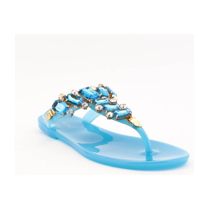 Modré gumové sandálky Alodia