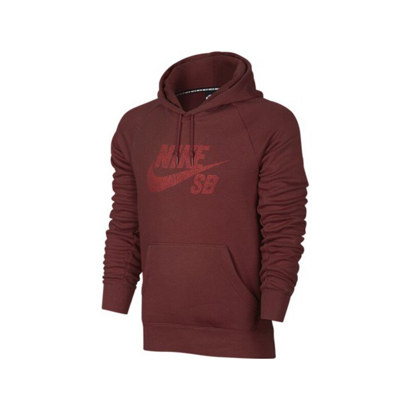 Pánská mikina Nike SB icon dots hoodie dark cayenne/lt crimson M
