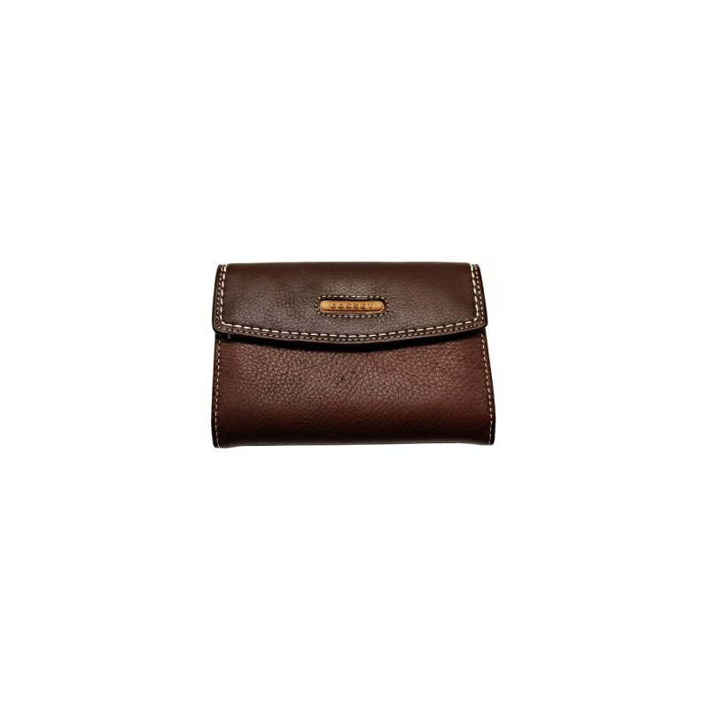 Famito Luxusní dámská kožená peněženka 4417 Cosset Clasic hnědá