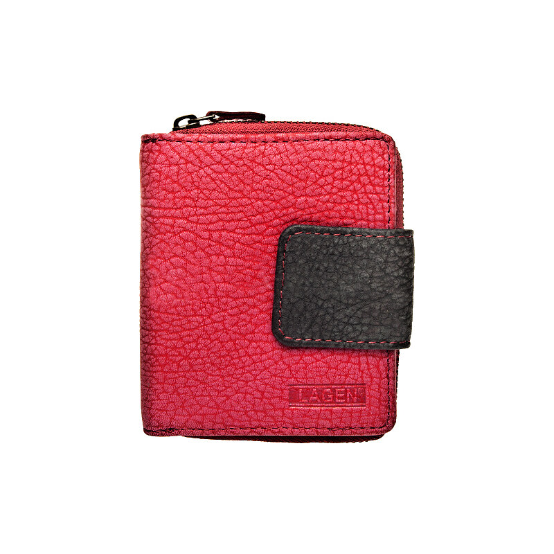 Lagen Dámská kožená peněženka 9500/W PINK/BLK