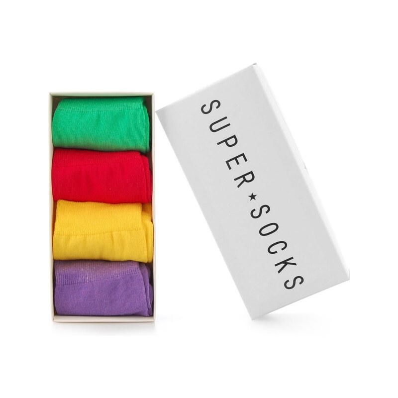 SuperSocks Box Full Color Barevné Ponožky