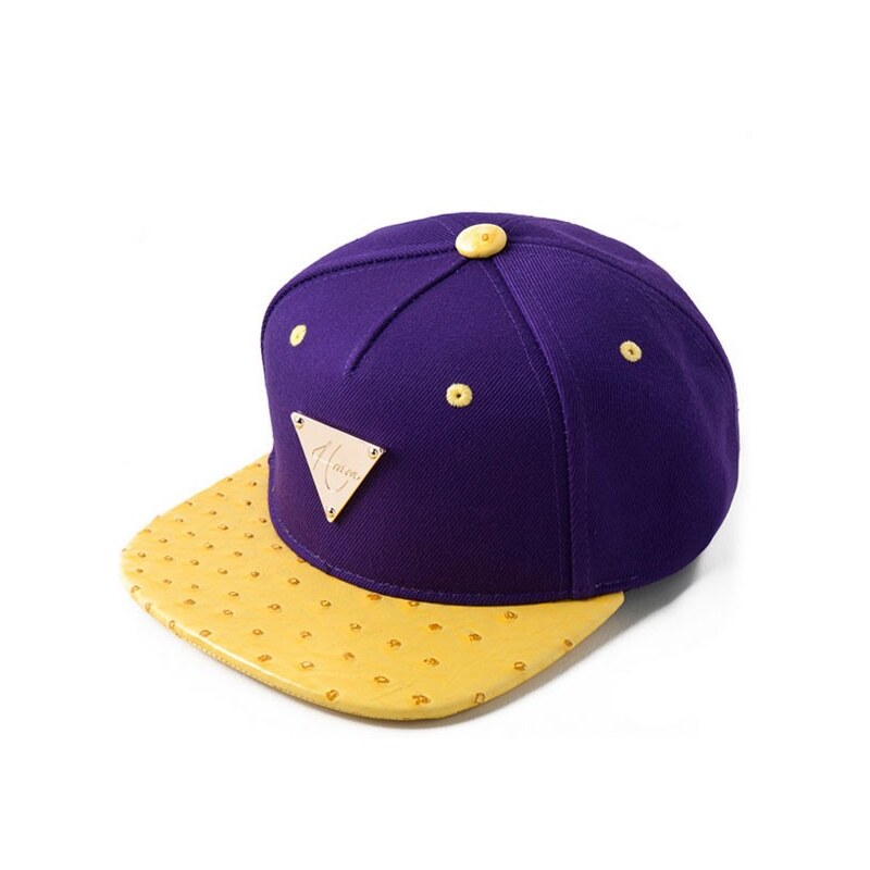 Snapback Hater Ostrich Brim Purple with Yellow "Los Angeles"