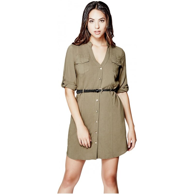 GUESS GUESS Kimia Shirtdress - dusty olive