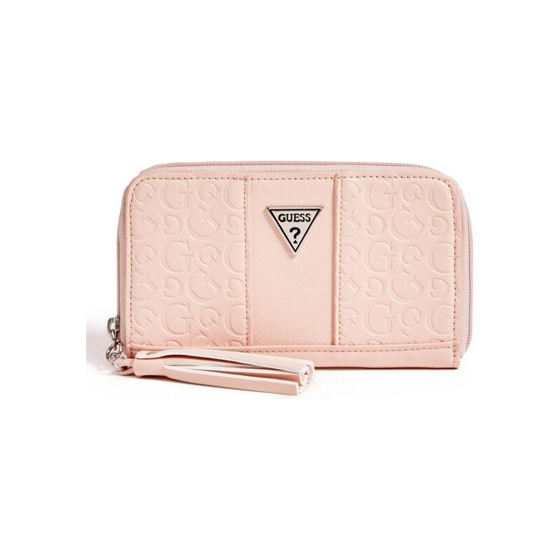 GUESS GUESS Chantilly Logo Zip-Around - blush