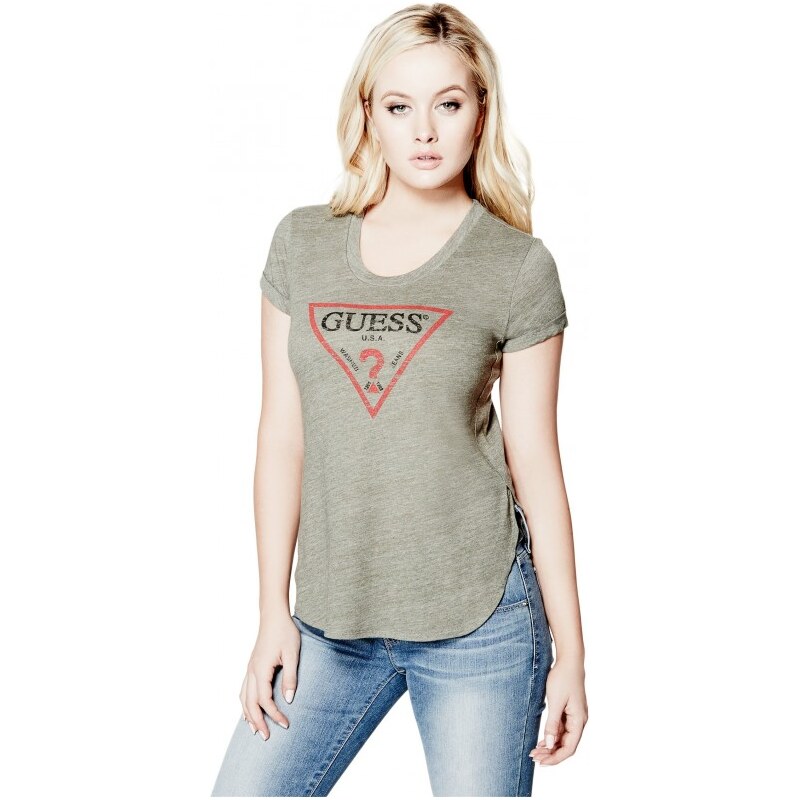 GUESS GUESS Mollie Logo Tee - dusty olive