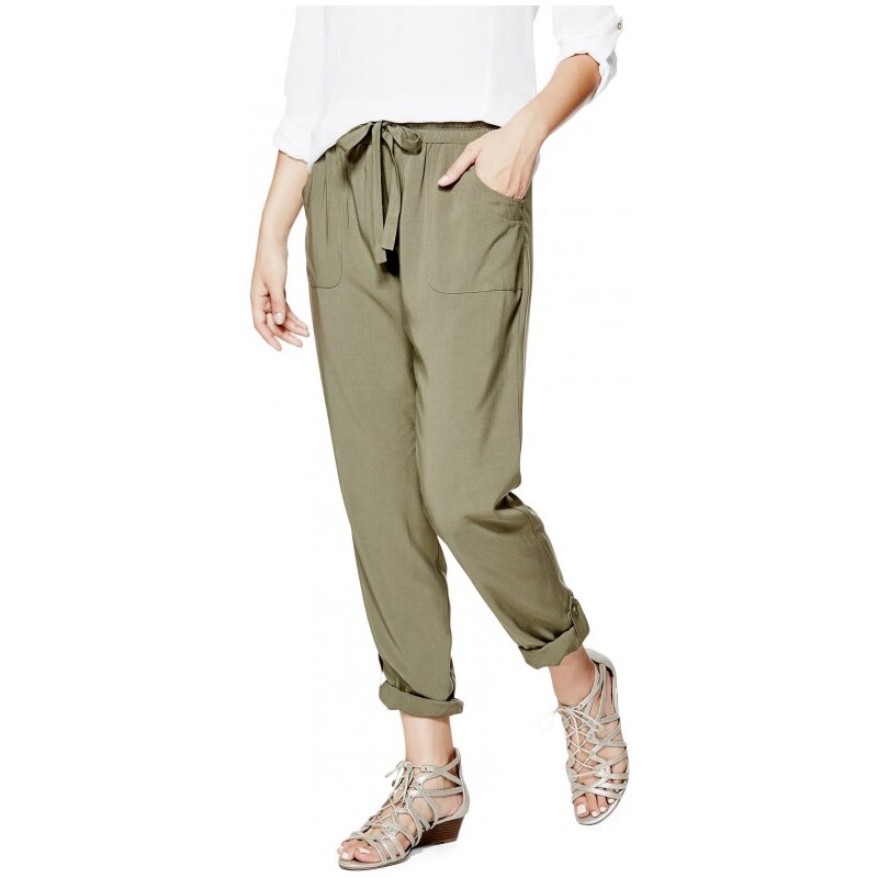 GUESS Breena Tapered Pants - dusty olive