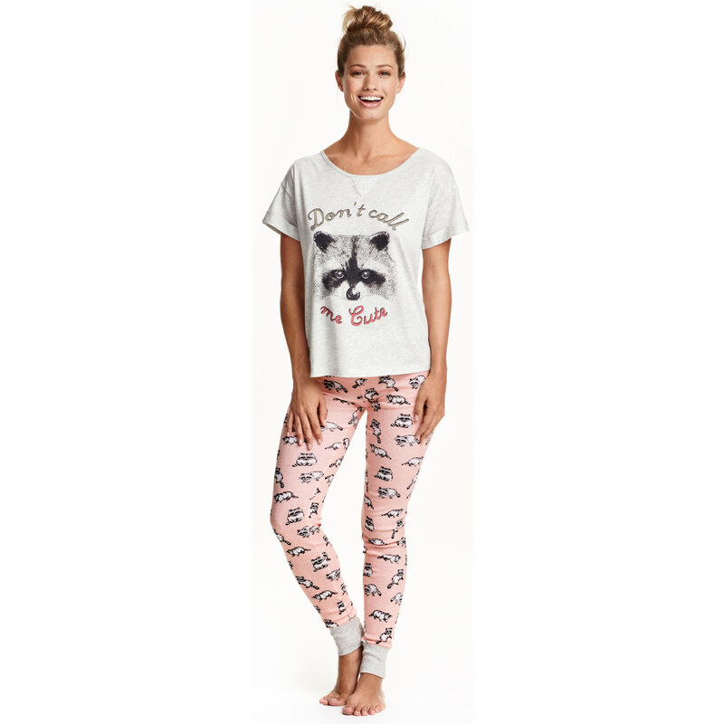 H&M Pyžamo s tričkem a kalhotami