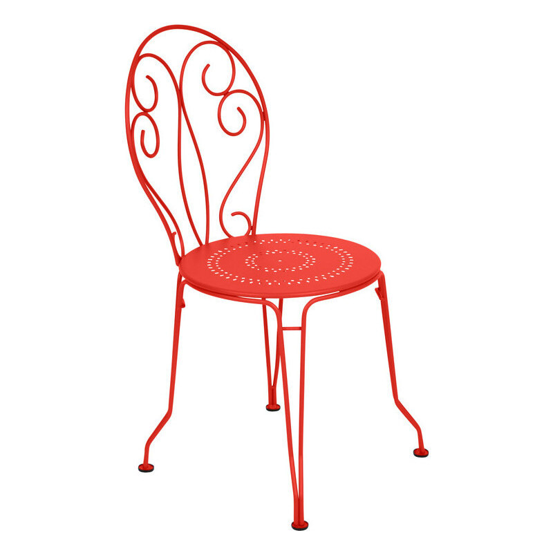 Oranžovočervená kovová židle Fermob Montmartre