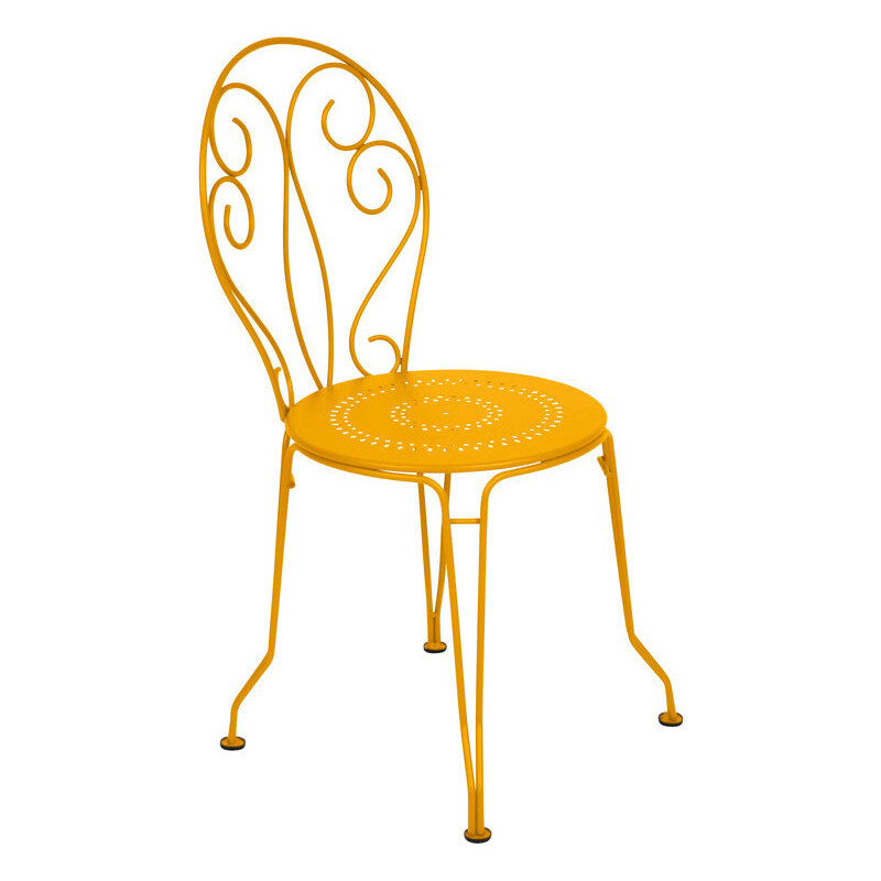 Žlutá kovová židle Fermob Montmartre