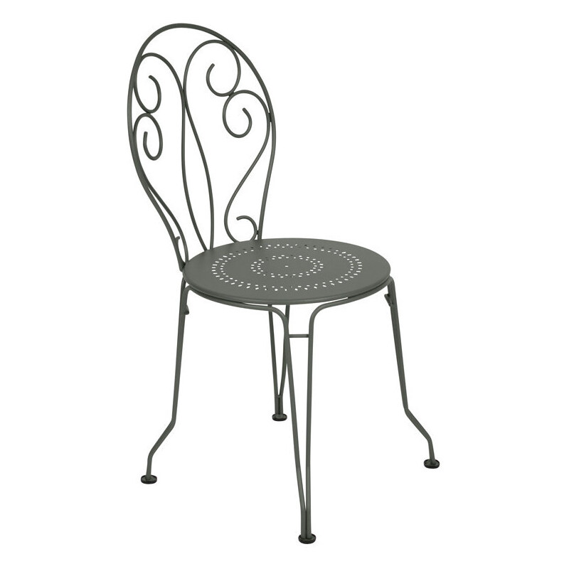 Šedá kovová židle Fermob Montmartre