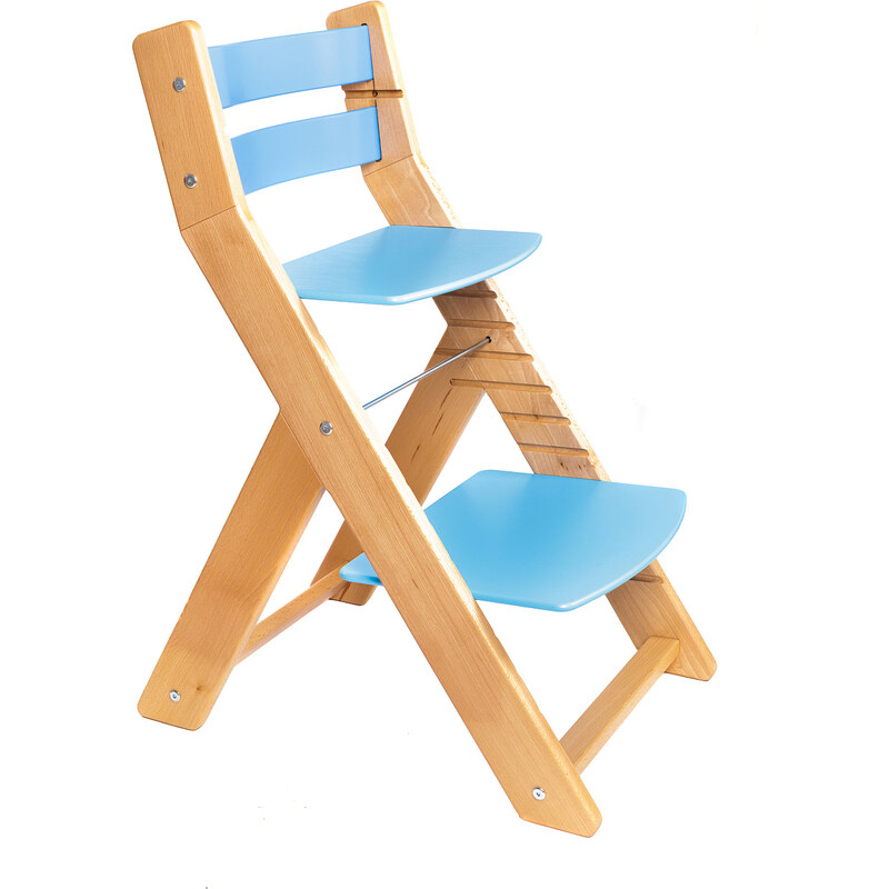 Wood Partner Rostoucí židle Mony - natur lak / modrá
