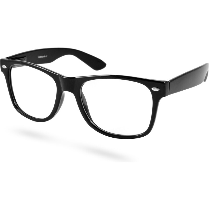EverShade Černé Retro brýle s čirými čočkami AB3-8-798