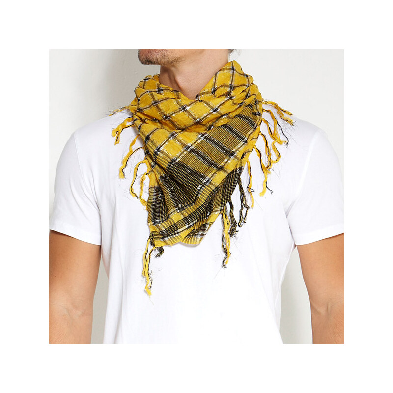 Trendhim Žlutý kostkovaný šátek G1-4-1076