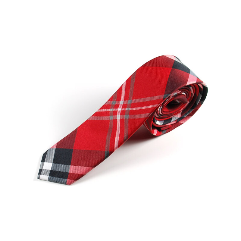 Trendhim Červená pruhovaná kravata F2-5-648