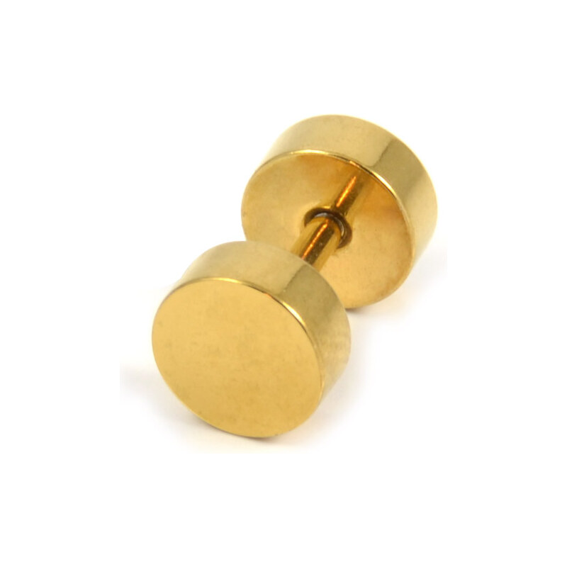 Trendhim 6 mm Zlatý falešný plug do ucha E1-7-1227
