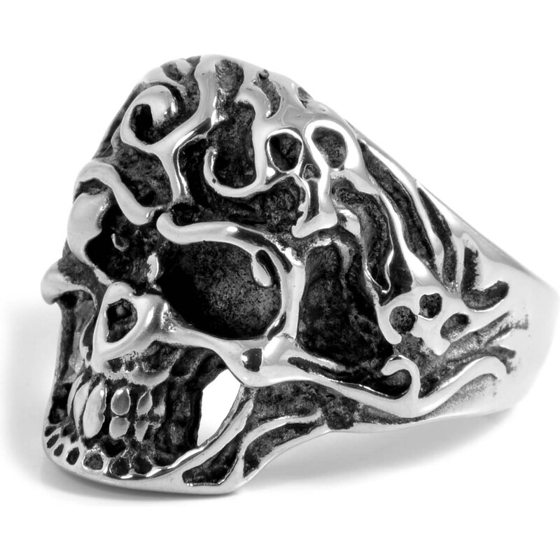 Trendhim Ocelový prsten s lebkou Slim Skeleton G4-3-1926
