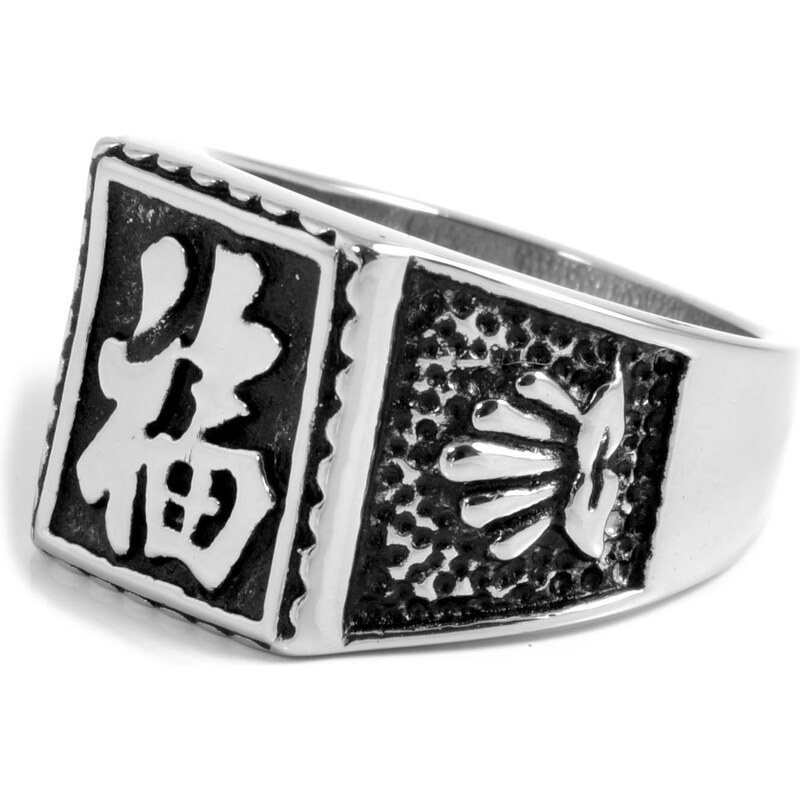 SteelCZ Ocelový prsten s čínským písmem G4-4-1931