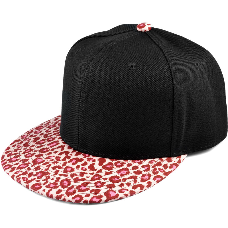Crown Caps Snapback kšiltovka Leopard růžová M5-5-2118