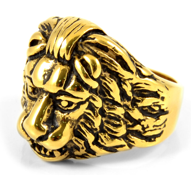 SteelCZ Zlatý prsten Lev z oceli J7-3-1720