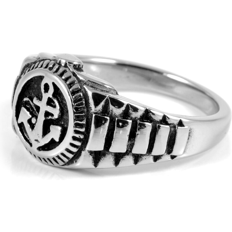 SteelCZ Mužný ocelový prsten Námořník X9-5-7196