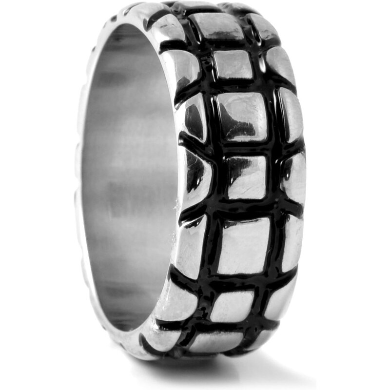 Trendhim Ocelový prsten vyřezávaný F5-5-2253