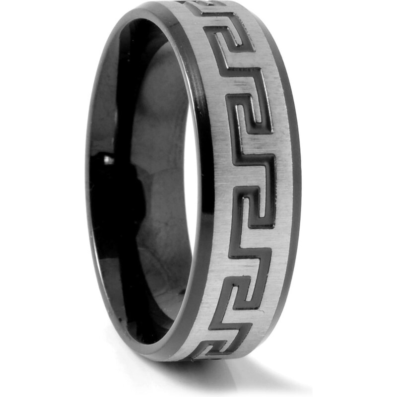 Trendhim Černý designový prsten z oceli SL F5-2-2261