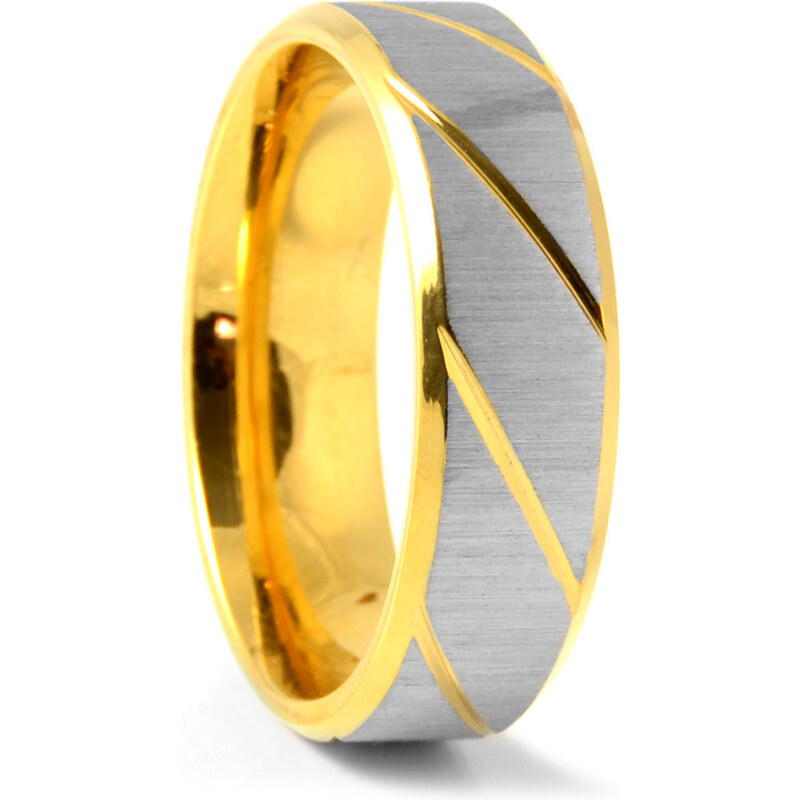 Trendhim Zlatý prsten z oceli Fastlane J7-3-2228