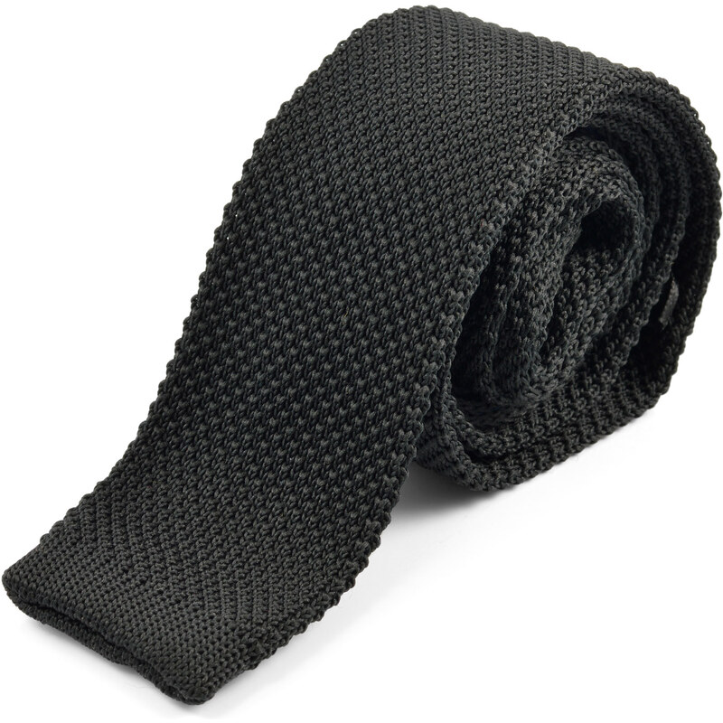 Trendhim Pletená černá kravata A15-8-4974