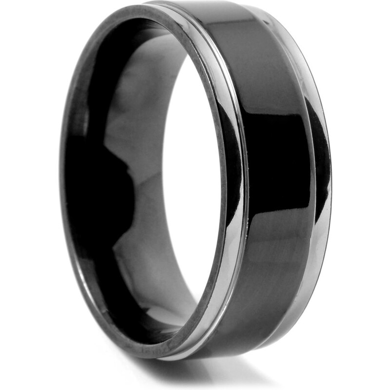 Trendhim Titanový prsten Black in Center J5-4-2434